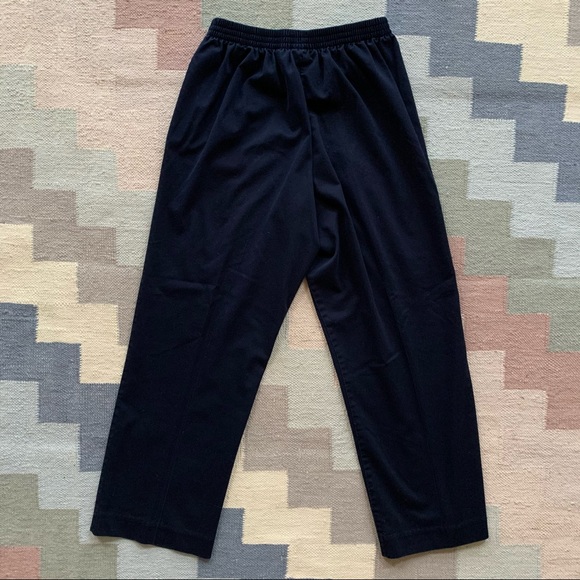 Navy Petite High-Waisted Alfred Dunner Pants 6P - Picture 2 of 8